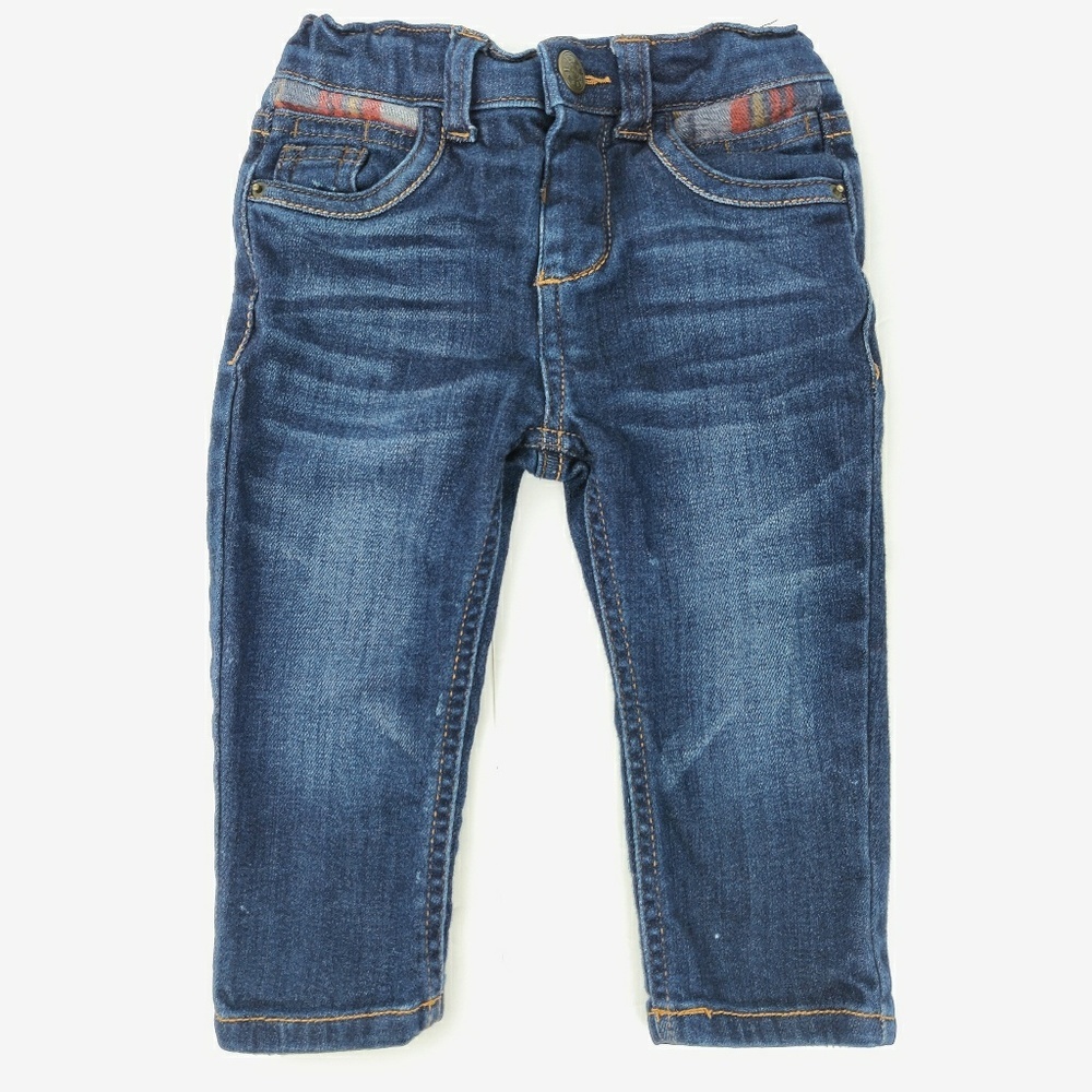 Zara baby boys flannel lined denim jeans 9-12M a9